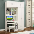 Computer Desk with bookshelf and wardrobe Combination